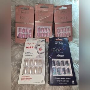 Kiss short court / oval glazed cat eye 5 pc bundle new